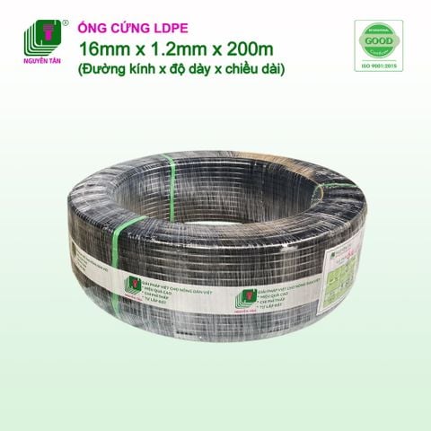Ống cứng LDPE Nguyễn Tân 16mm x 1.2mm x 200m