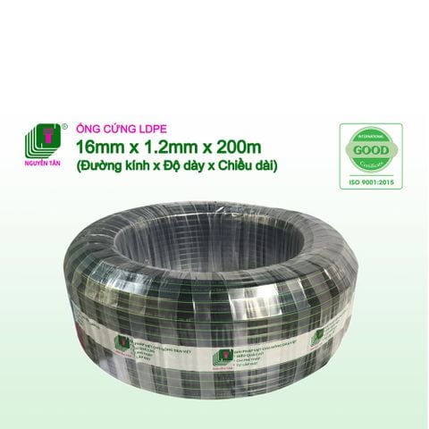 Ống cứng LDPE Nguyễn Tân 16mm x 1.2mm x 200m