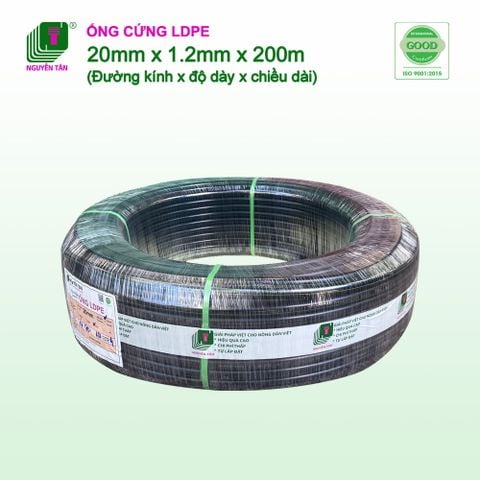 Ống cứng LDPE Nguyễn Tân 20mm x 1.2mm x 200m