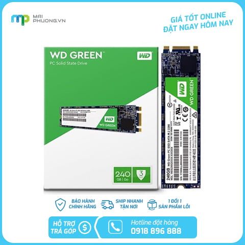 Ổ cứng gắn trong Western Digital Green SSD 240GB M.2 WDS240G2G0B