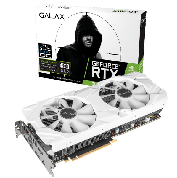 Card Màn Hình Galax RTX 2070 EX (1 Click OC) WHITE 8GB GDDR6 (27NSL6UCV91W)