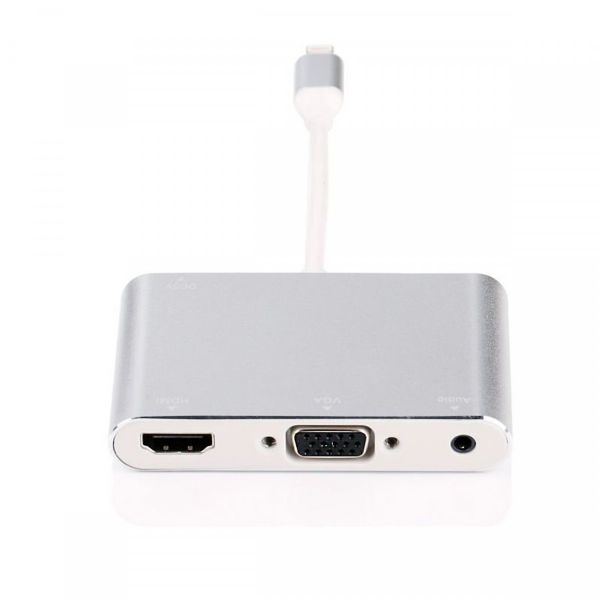 Cáp chuyển lightning to HDMI/VGA/CVBS + audio P38/P002S