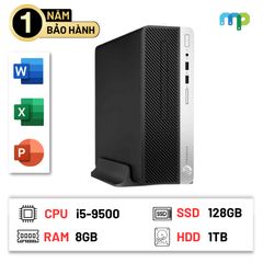 Máy bộ hãng HP ProDesk 400 G6 SFF (i5-9500/ 8GB/ 128GB SSD+1TB HDD/ DVDRW/ Wifi) 9FX89PA