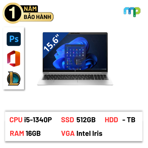 Laptop HP 450 G10 I5-1340P/16GB/SSD 512GB/15.6