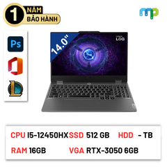 Laptop Lenovo LOQ 2024 15IAX9 I5-12450HX/12GB/SSD 512GB/RTX 3050 6G/15.6