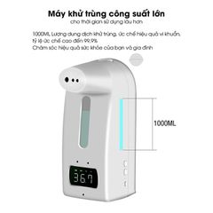 MÁY ĐO THÂN NHIỆT VÀ KHỬ KHUẨN KÈM XÀ PHÒNG THÍCH HỢP NHÀ XƯỞNG, VĂN PHÒNG, KHU CÔNG CỘNG