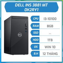 Máy bộ DELL INS 3881 MT i3-10100|8GD4|1T7|DVD|ĐEN|W10SL 0K2RY1