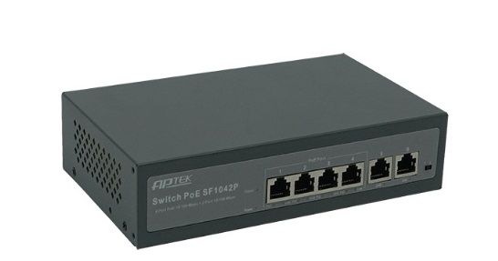 Thiết bị chuyển mạch Switch SF1042P 6 port hiệu Aptek