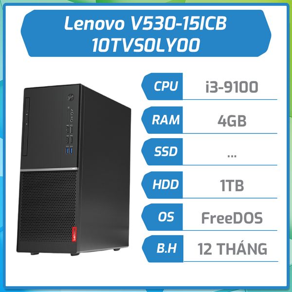 Máy Bộ Lenovo V530-15ICB (i3 9100/4GB RAM/1TB HDD/K+M/DOS) (10TVS0LY00)