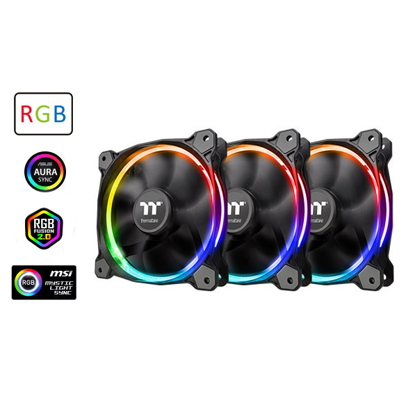 Quạt làm mát Riing 12 LED RGB 3-Fan Pack CL-F071-PL12SW-A