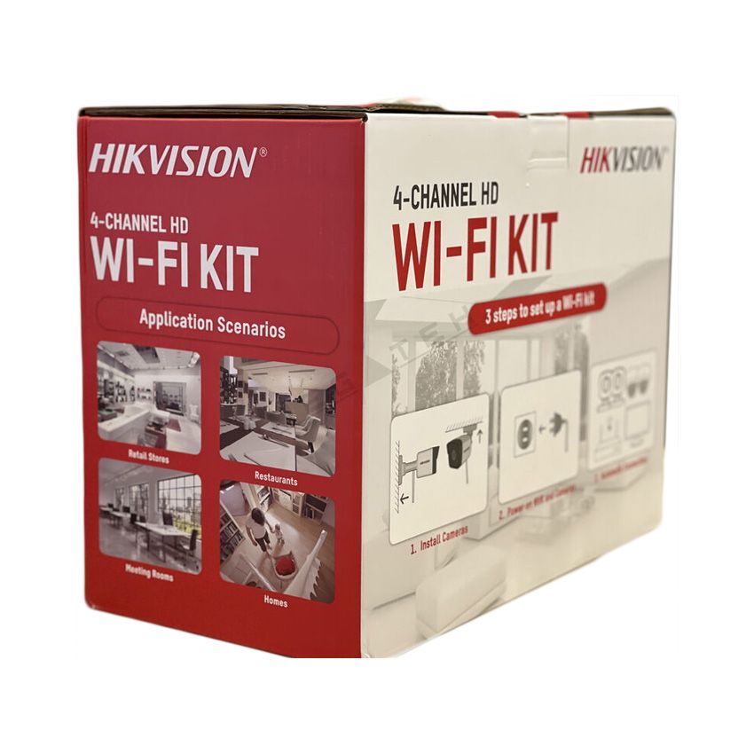 BỘ KIT Camera dùng cho nhà xưởng IP Wifi Hikvision NK44W0H(D)/H.265 Bullet/4.0M