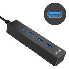 Bộ chia cổng USB 4 cổng 3.0 ORICO-W8PH4 U3-V1 BK