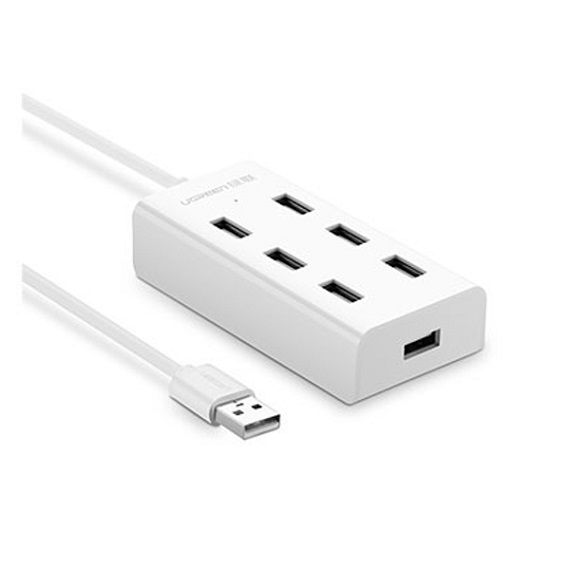 Bộ chia cổng USB 7 cổng 2.0 Ugreen 30370 trắng 1m