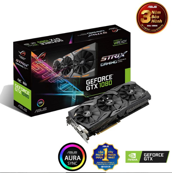 Card màn hình Asus 8GB Strix GTX1080-A8G-11GBPS