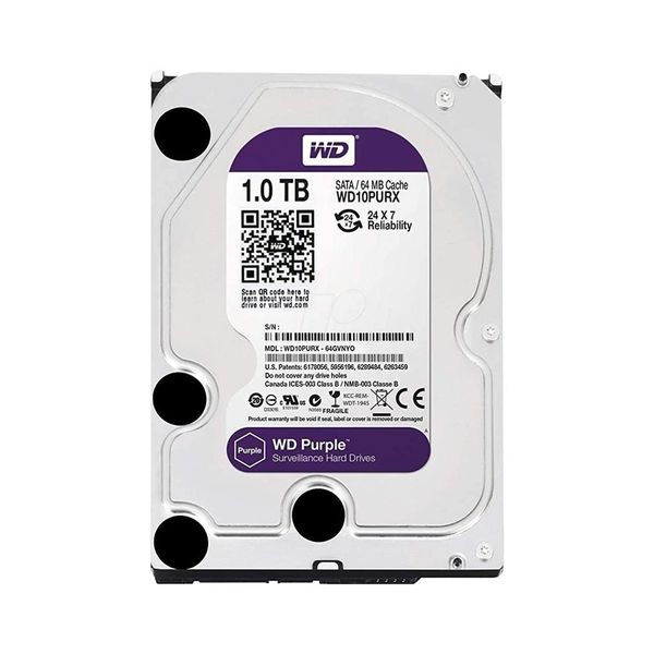 Ổ cứng HDD Western Purple 1TB 3.5 inch 5400RPM, SATA3 6Gb/s, 64MB Cache