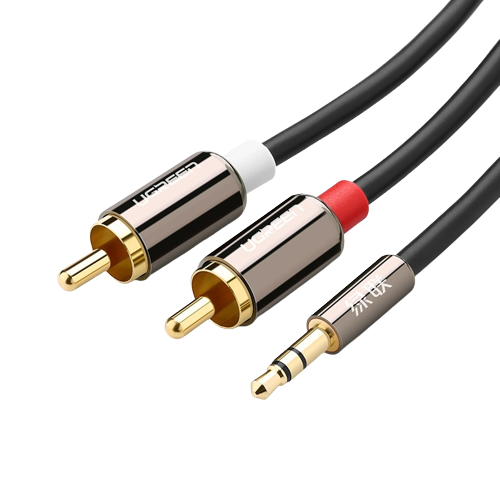 Cáp AV 3.5mm sang 2RCA, 1.5M, mạ vàng (10583)