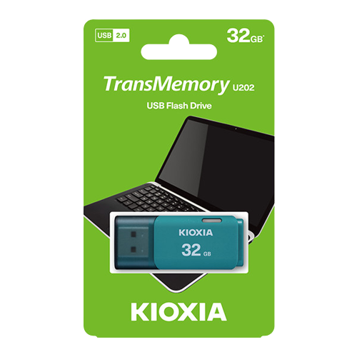 Ổ Cứng Di Động (Usb) 32GB Kioxia U202 2.0 Xanh nhạt
