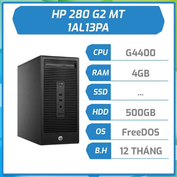 máy bộ HP 280 G2 MT Pentium G4400/4GB/500GB/DVDRW 1AL13PA