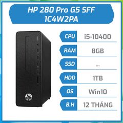 Máy bộ PC HP 280 Pro G5 SFF 1C4W2PA(Intel Core i5-10400/8GB/1TBHDD/Windows 10 Home SL 64-bit/DVD/CD RW/WiFi 802.11ac)