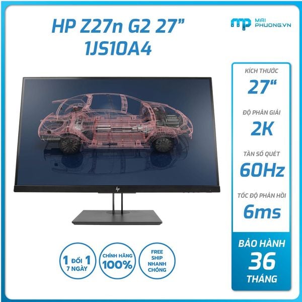 Màn hình HP Z27n G2 1JS10A4 (27 inch IPS/2K/60Hz/5ms/HDMI+DVI-D+DisplayPort/36T)