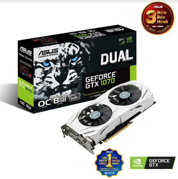 Card màn hình Asus 8GB Dual-GTX1070-O8G