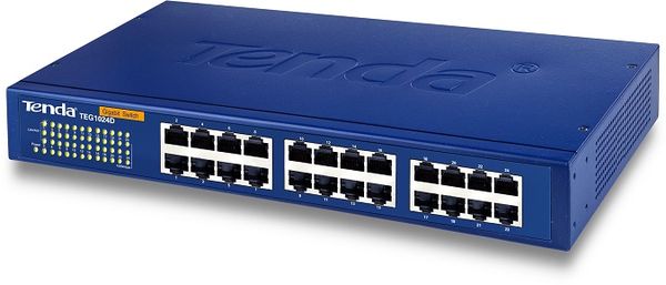 Switch để bàn 24 cổng tốc độ 10/100/1000 Mbps, Tenda TEG1024D