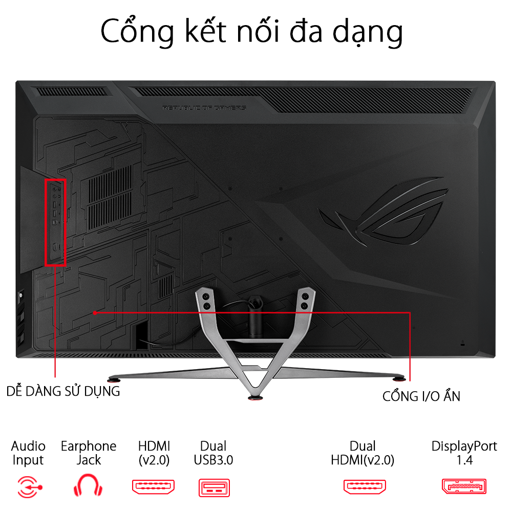 Màn hình ASUS ROG Strix Gaming 43 inch XG438Q VA 4K 120Hz FreeSync HDR