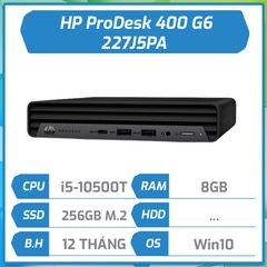 Máy bộ hãng HP ProDesk 400 G6 Desktop Mini i(5-10500T/8GB/256GB NVMe/Win10 Home/1Y WTY) 227J5PA