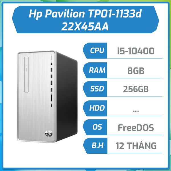 Máy bộ hãng Hp Pavilion TP01-1133d (i5-10400/8GB/256GB/DVDRW/Win10)