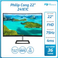 Màn hình cong Philip 241E1C (24 inch VA/FHD/75Hz/4ms/VGA+HDMI/36 tháng)