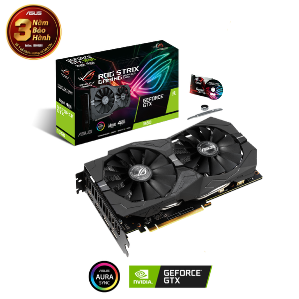 Card màn hình Asus Rog Strix-GTX1650-04G-Gaming