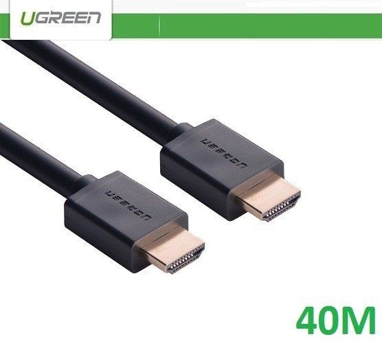 Cáp HDMI 1.4  tròn đen Ugreen 40m 40591