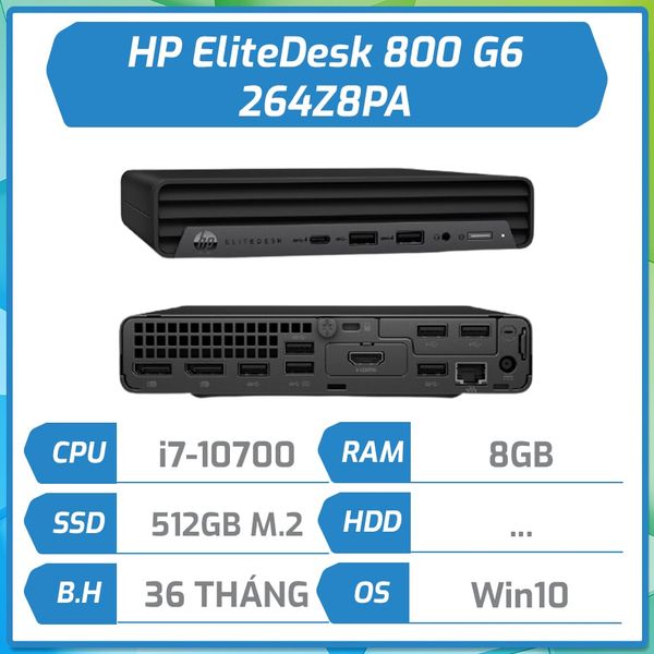 Máy bộ  HP EliteDesk 800 G6  264Z8PA