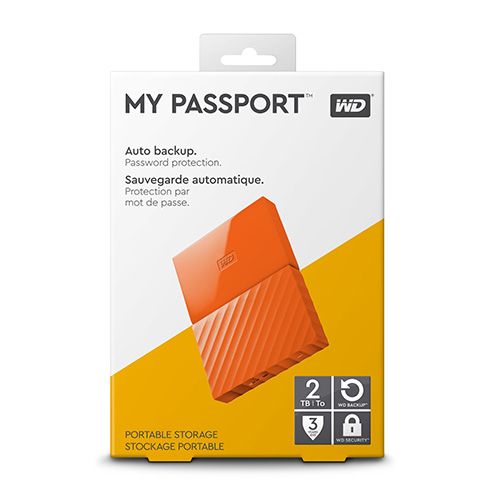 Ổ cứng WD My Passport 2TB WDBS4B0020BOR Orange