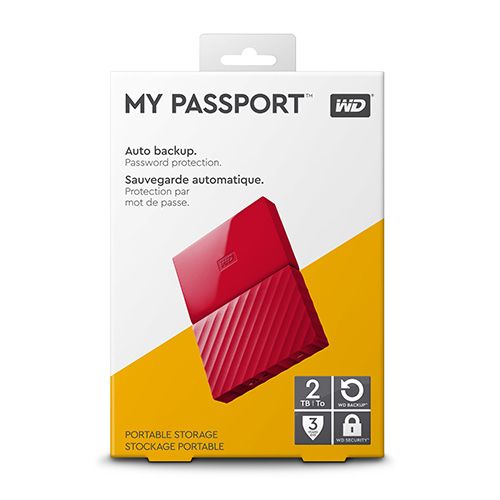 Ổ cứng WD My Passport 2TB WDBS4B0020BBRD Red