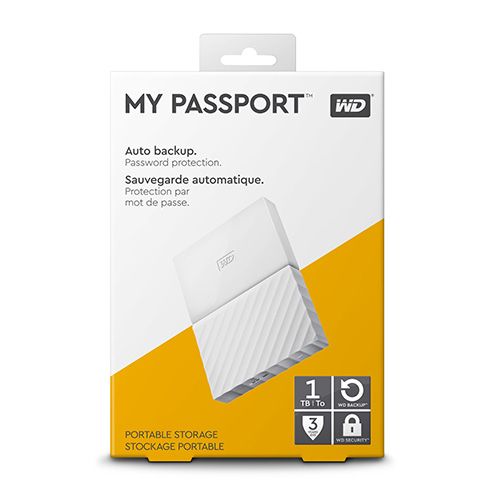 Ổ cứng WD My Passport 1TB WDBYNN0010BWT Trắng 2.5