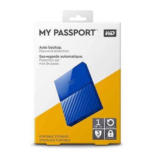 Ổ cứng WD My Passport 1TB WDBYNN0010BBL Xanh Dương 2.5