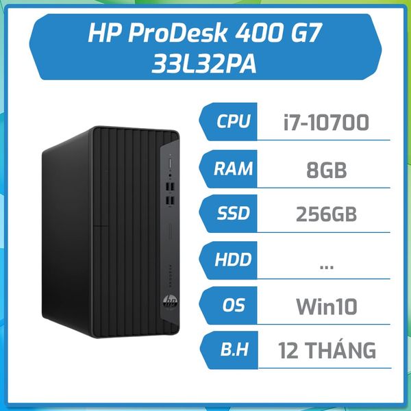 Máy bộ HP ProDesk 400 G7 Microtower 33L32PA