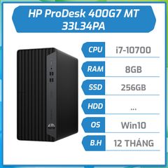 Máy bộ hãng HP ProDesk 400G7 MT i7-10700|8GB|256GB|DVDRW|ĐEN|W10SL|2G_R7-430 (33L34PA)