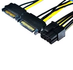 Cáp nguồn sata sang 8 pin cho card đồ họa 20cm