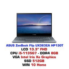 Laptop ASUS ZenBook Flip 13 UX363EA HP130T (i5-1135G7/8GB/512GB SSD/13.3''FHD Touch/Win10/Xám)