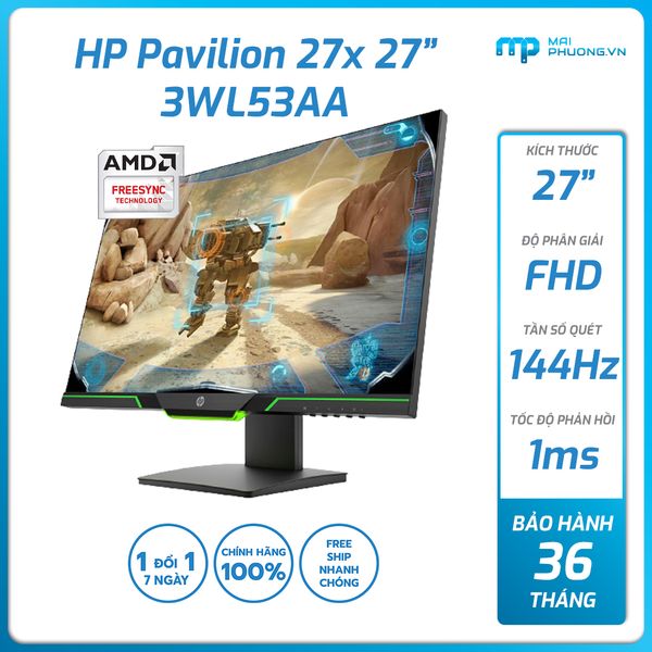 Màn Hình HP Pavilion 27 inch WTY 3WL53AA