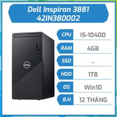 Máy bộ Dell Inspiron 3881 (i5-10400/4GB/1TB/Win10Home) (42IN380002)