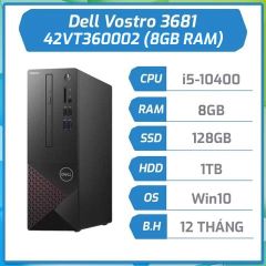 Máy bộ Dell Vostro Desktop 3681 (i5-10400/8GB/128GB SSD+1TB HDD/Win10/1YR) 42VT360002
