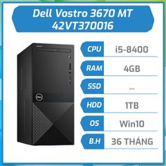 Máy bộ hãng Dell 3670 MT i5-8400/4GB/1TB/DVD/3Y 42VT370016