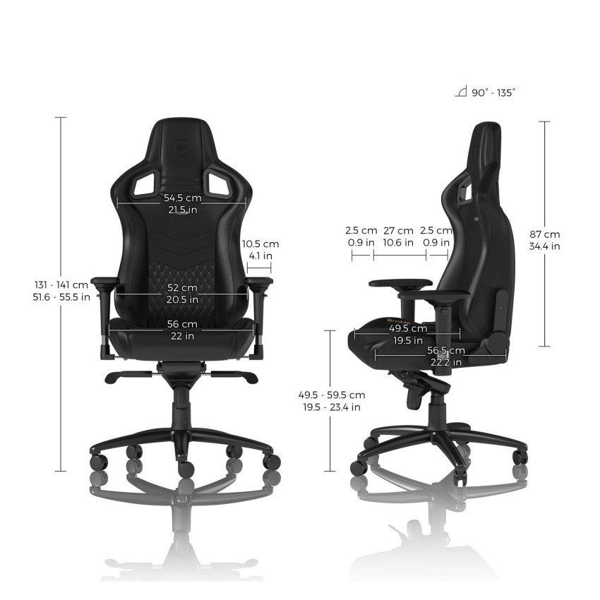 Ghế Gaming Noblechairs EPIC Limited Real Leather Black (Ultimate Chair Germany)