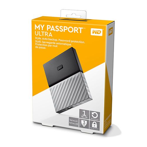 Ổ Cứng Găn Ngoài Western 1Tb My Passport Ultra WDBTLG0010BGY Black Gray