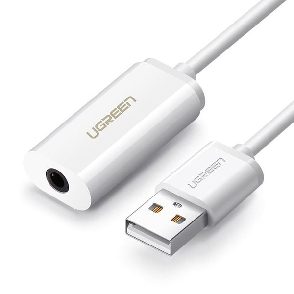 Bộ chuyển USB sang cổng âm thanh 3.5mm màu trắng 30712