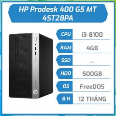 Máy bộ hãng HP Prodesk 400 G5 MT i3-8100/4GB/500GB/DVDRW 4ST28PA