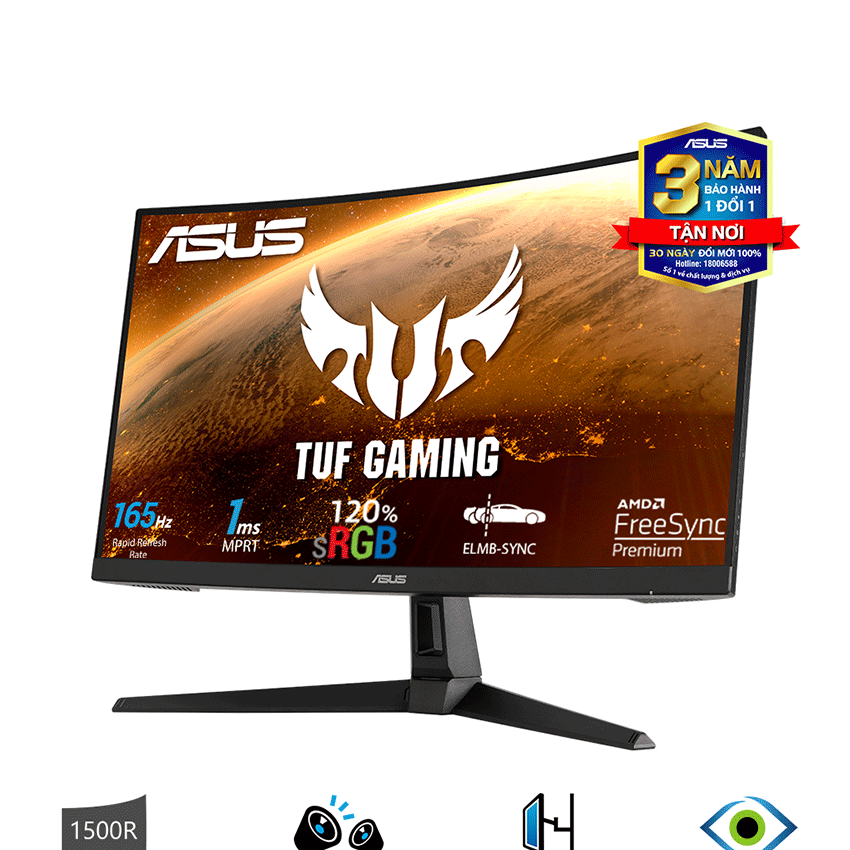 Màn hình Asus Gaming 27 inch VG27VH1B (27inch/FHD/VA/144Hz/1ms/250nits/HDMI+DSub+Audio)